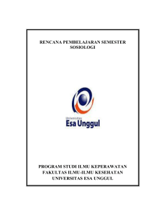 RPS Sosiologi 2016-2017 - Universitas Esa Unggul