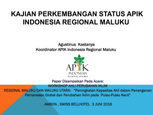 kajian perkembangan status apik indonesia regional maluku