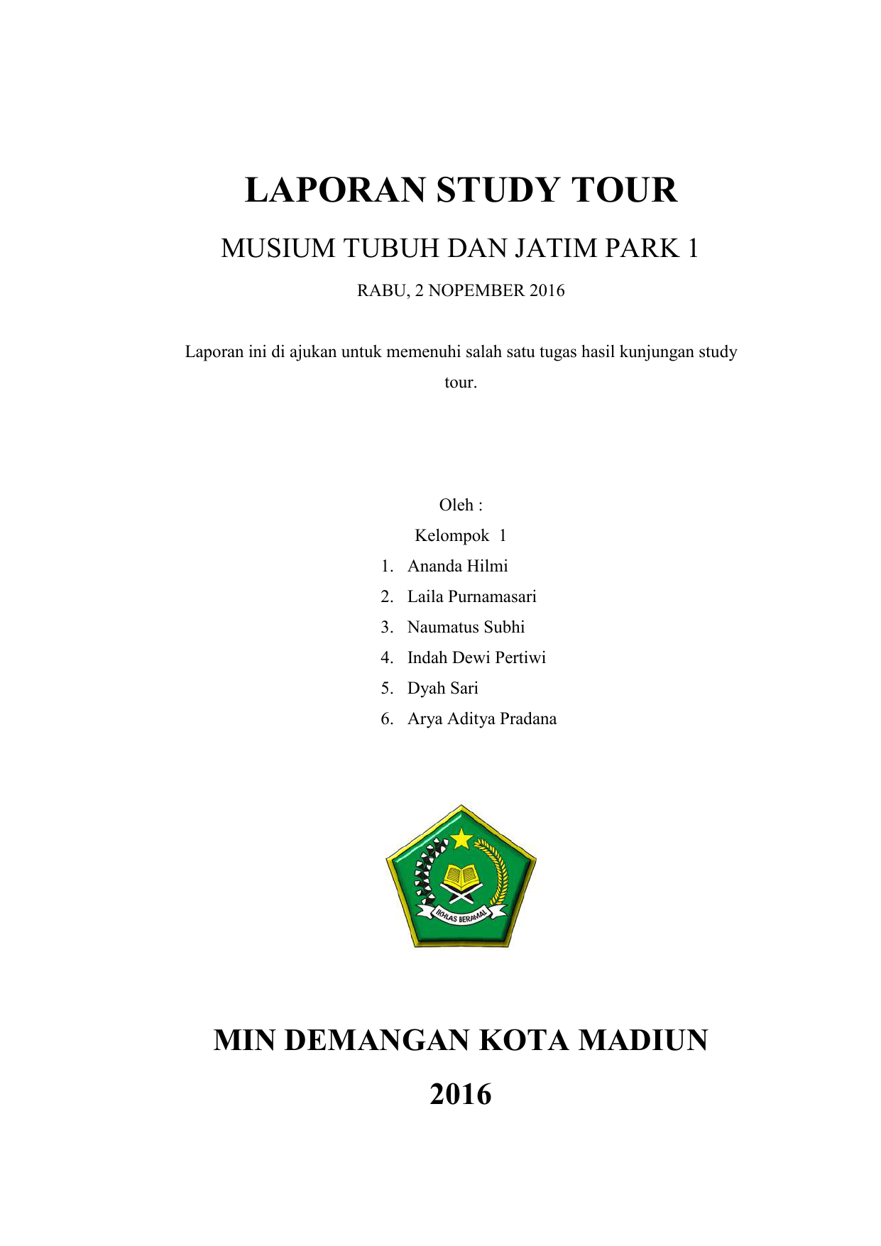 Contoh Proposal Laporan Kegiatan Study Tour Bandung Mobile Legends