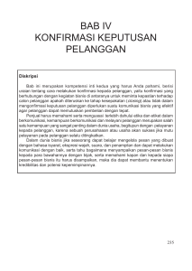 PENJUALAN II BAB 4 Konfirmasi kep pelanggan