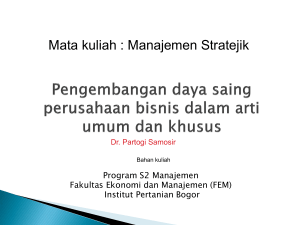 Materi Kuliah - Pak Partogi - the Groupsite for Ilmu Manajemen