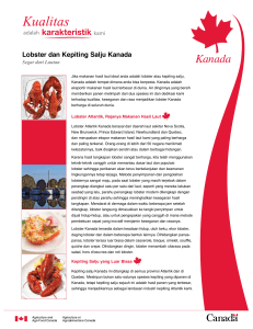 Lobster dan Kepiting Salju Kanada