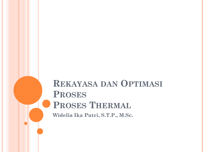 Rekayasa Dan Optimasi Proses Proses Thermal