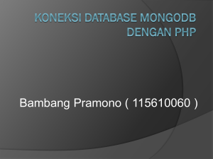 Koneksi Database MongoDB dengan PHP