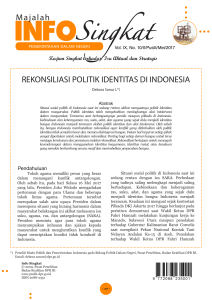 Majalah REKONSILIASI POLITIK IDENTITAS DI INDONESIA