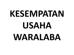 KESEMPATAN USAHA WARALABA