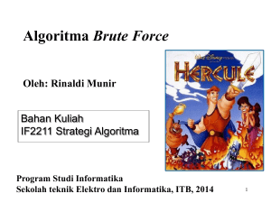Algoritma Brute Force (2014)