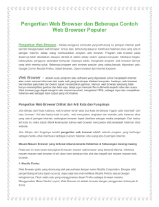 Pengertian Web Browser dan Beberapa Contoh