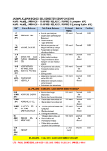 Jadwal Kelas C dan D