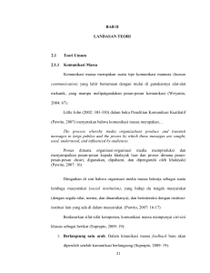 1 BAB II LANDASAN TEORI 2.1 Teori Umum 2.1.1 Komunikasi
