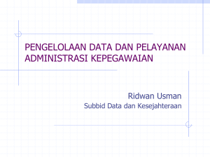 materi pengelolaan data dan pelayanan administrasi kepegawaian