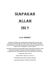 Siapakah Allah Ini