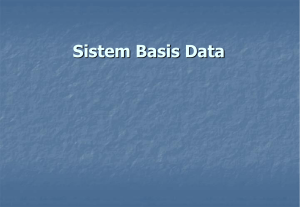 1. Sistem Basis Data