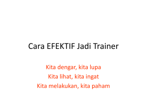 Cara Pinter Jadi Trainer