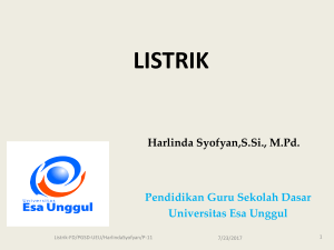 Listrik - Soflynda - Universitas Esa Unggul