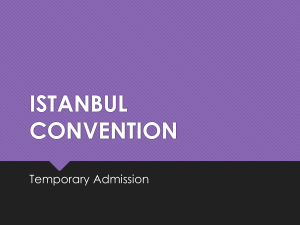 Istanbul Convention Temporary Admission - E