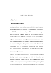 8 II. TINJAUAN PUSTAKA A. Kajian Teori 1. Kemampuan Berpikir