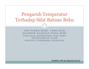 Pengaruh Temperatur Terhadap Sifat Batuan Beku