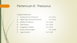 thesaurus - Hirup Motekar