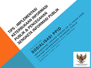 Bahan Sosialisasi PPID - Diskominfo Kota Samarinda