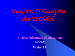 Mengelola TI Enterprise dan TI Global