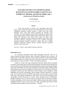 analisis faktor yang mempengaruhi konsume