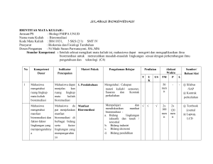 Silabus, SAP, Kontrak – Bioremediasi