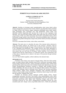 perhitungan massa klasik soliton - e-Journal Universitas Indraprasta