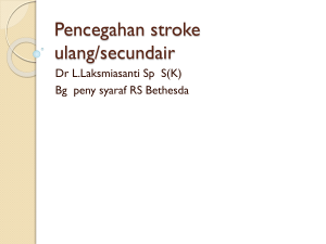 Pencegahan stroke ulang/secundair