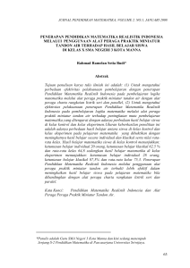 penerapan pendidikan matematika realistik indonesia melalui