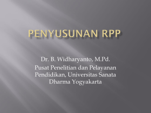 Penyusunan RPP - Universitas Sanata Dharma