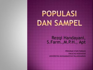 Populasi dan sampel - Universitas Muhammadiyah Palangka Raya