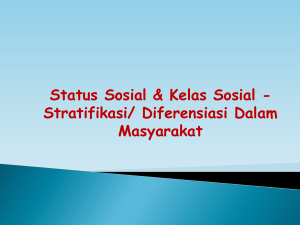 9. Stratifikasi Sosial