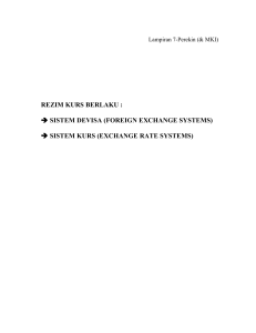 SISTEM KURS (EXCHANGE RATE SYSTEMS)