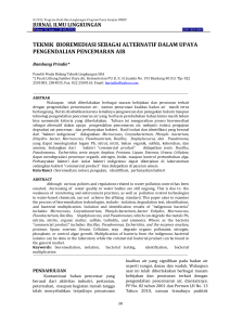 teknik bioremediasi sebagai alternatif dalam upaya