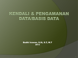 pengontrolan basis data