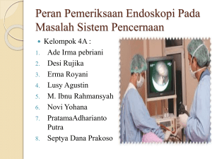 Peran Pemeriksaan Endoskopi Pada Masalah Sistem Pencernaan
