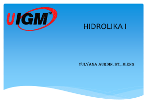 hidrolika i - UIGM | Login Student
