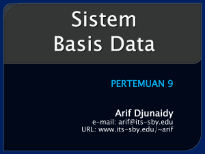 Introduction to Database Systems - E