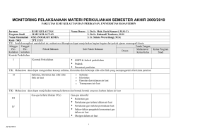 monitoring pelaksanaan materi perkuliahan