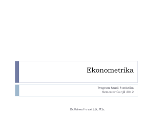 Ekonometrika - Rahma Fitriani