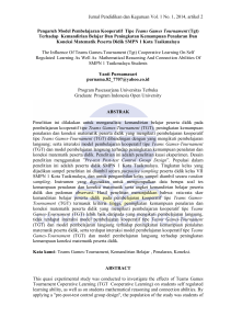 Jurnal Pendidikan dan Keguruan Vol. 1 No. 1, 2014, artikel 2