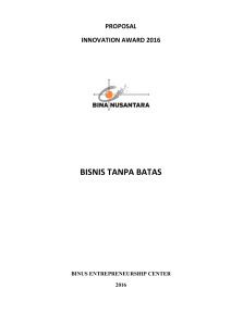 Bisnis Tanpa Batas - BINA NUSANTARA GROUP