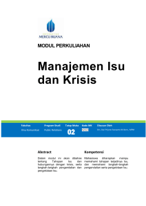 Modul Issue and Crisis Management [TM2].