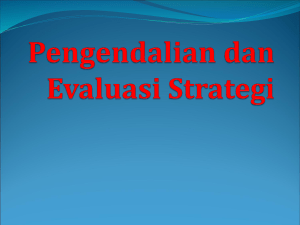 Pengendalian Strategik : Pedoman dan Evaluasi
