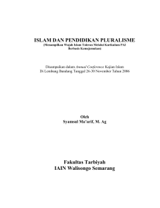 islam dan pendidikan pluralisme