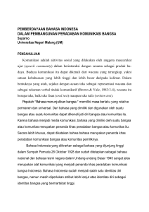 Pemberdayaan Bahasa Indonesia