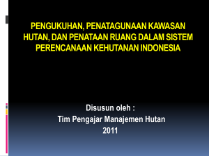 SISTEM PERENCANAAN KEHUTANAN INDONESIA