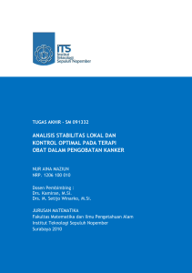 analisis stabilitas lokal dan kontrol optimal pada terapi