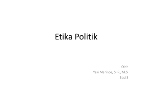 Etika Politik - UNIKOM Scholar Repository